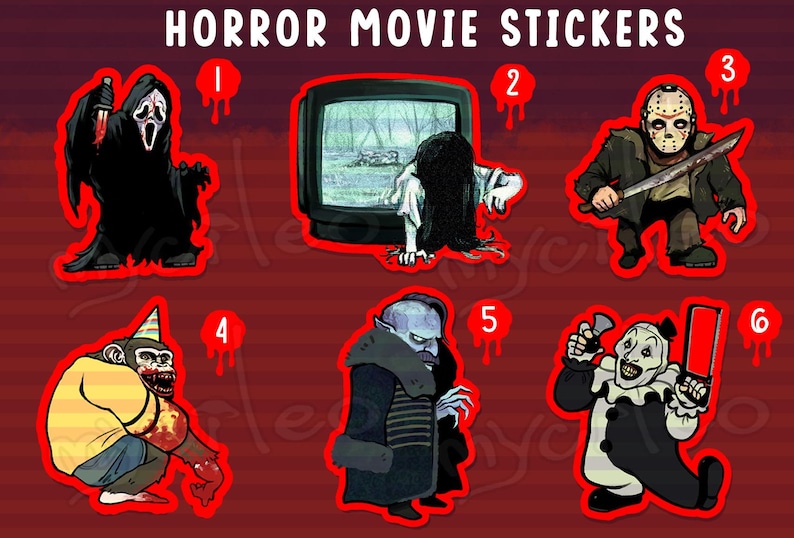 Horror Movie Stickers - 2.5