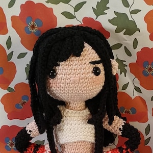 amigurumi pattern Final fantasy VII Tifa crochet doll