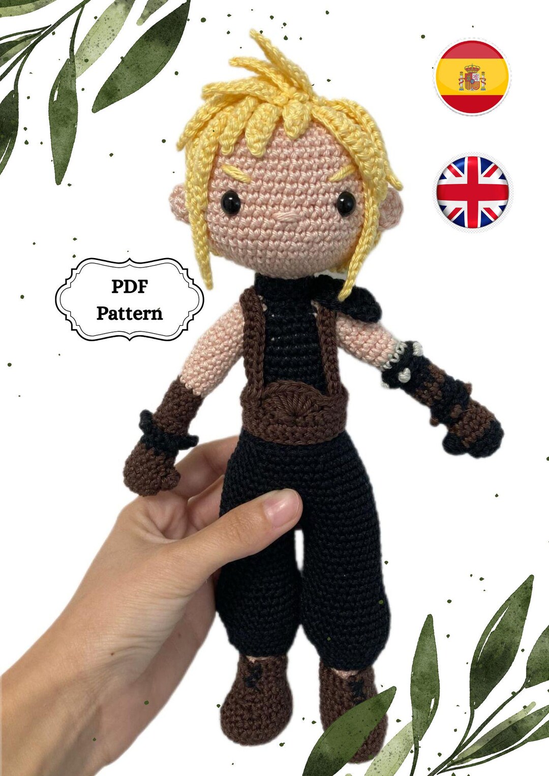 Cloud Strife Amigurumi Pattern/ Amigurumi/ffvii/ Amigurumi Final