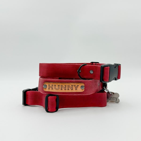 Firefighter Dog Collars — Handmade from Retired Fire Hose — Personalized Firefighter Gift & Custom Dog Accessories