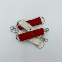 Firefighter Keychain, Genuine Leather Keychain With Metal Ring - Etsy