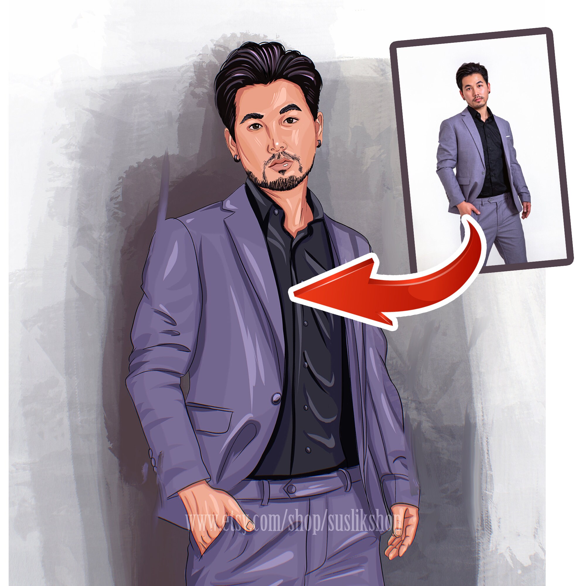 Vector Portrait, Digital Art, Portrait From Photo, Custom Illustration