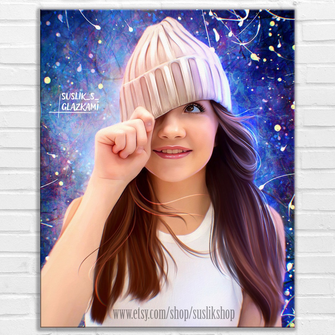 Custom Digital Portrait From Photo, Digital Painting, Custom Portrait