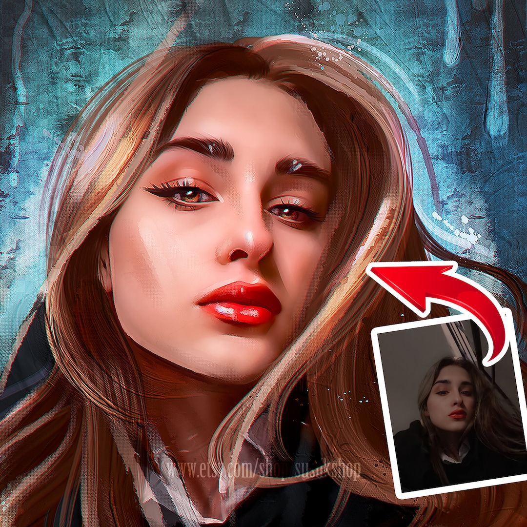 Digital Oil Painting From Photo, Custom Portrait From Photo, Digital Oil Portrait From Photo