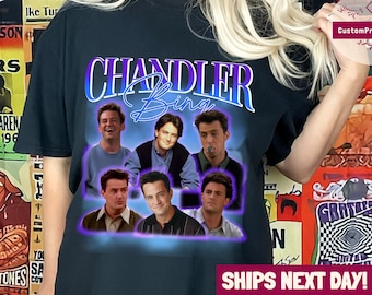 Vintage Chandler Bing Shirt, RIP Matthew Perry Sweatshirt, Retro Chandler Bing Tee, Chandler Bing Lover Gift, Goodbye Chandler Tee