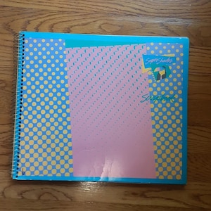 Vintage Mead Super Shades Scrapbook Photo Spiral Bound 1988 36 Sheets of Paper