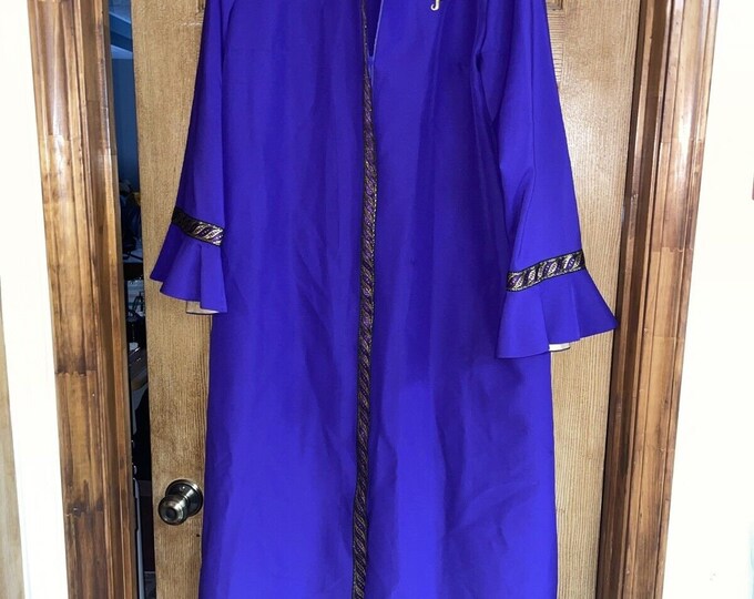 Bell Ringing Robe Vintage Murphy Robe Purple Embroidered Panels Choir Clergy Bell Sleeves ...