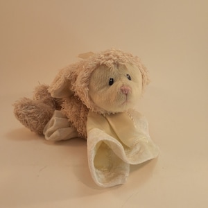 Baby Gund Fluffles Beige Lamb Plush Floppy W Blanket Lovey NO