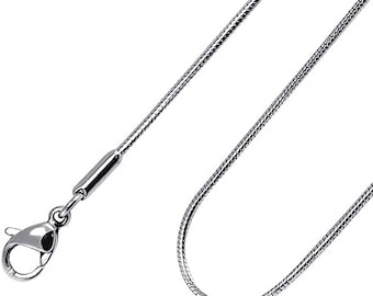 555Jewelry Collana A Catena A Serpente In Acciaio Inox Da - Foto 2