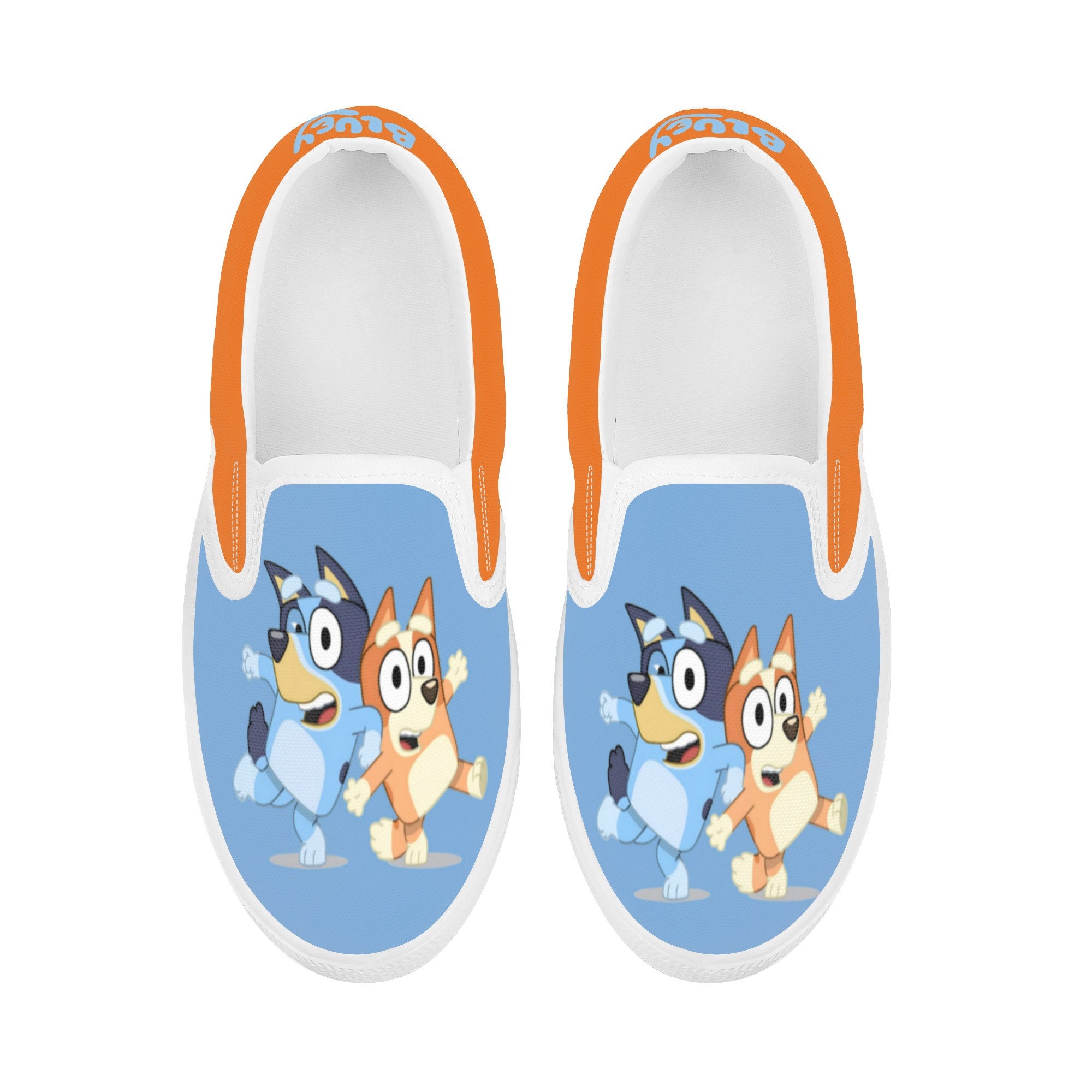 Bluey & Bingo Ice Cream Slip On Shoes Girls Ground Up Size 1 Pink Tan