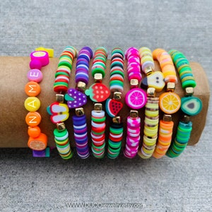 Tropical Fruit-Themed Treasures/ Nine-Fruit Fiesta Bracelets/ Fruit Wonderland Bracelet Collection/ Customizable Passion DUCOjewelry