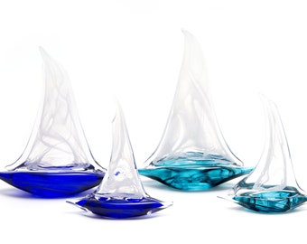 Glass sailboat