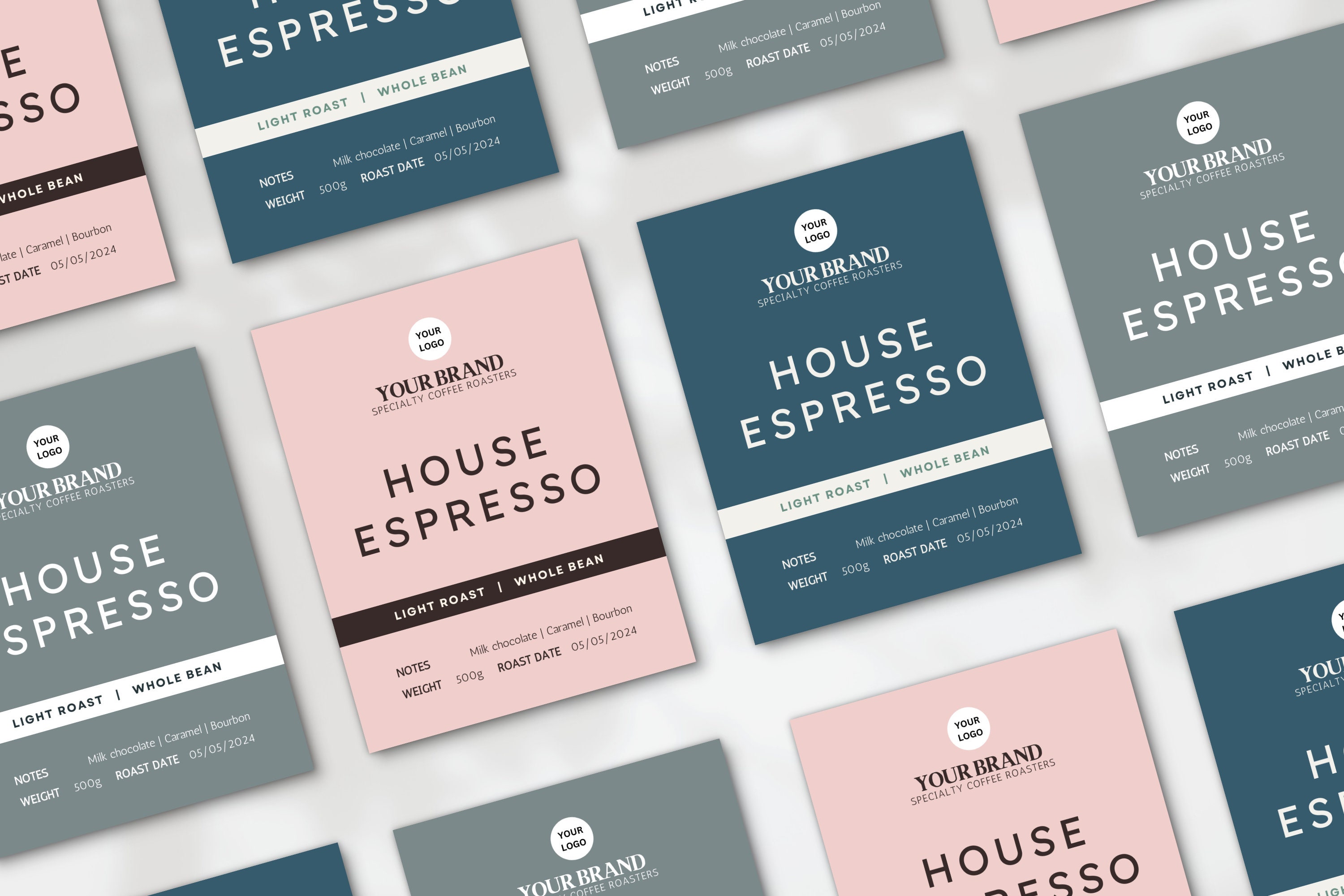 Printable Coffee Label Template • Kraft Pouch Label • Editable Canva ...
