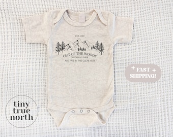 Out Of The Woods Baby Bodysuit: National Park Design
