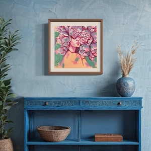 Art Print &quot;Flourish&quot;, Woman with Florals, Abstract Art