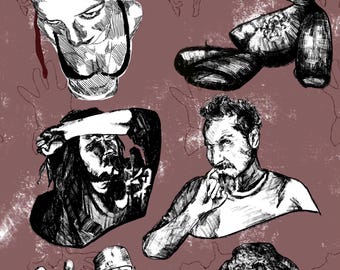 Nu Metal Inspired Sticker Sheet