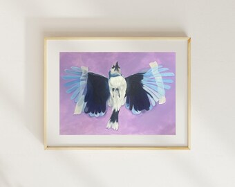 Bird Print, Bird Painting, "Arms Wide Open"
