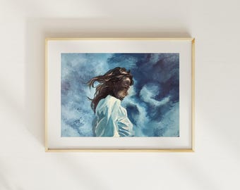 Art Print of a Young Girl, Childhood, Titled "As it Was"