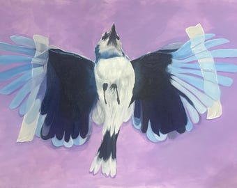 Bluejay Painting, "Arms Wide Open", ORIGINAL