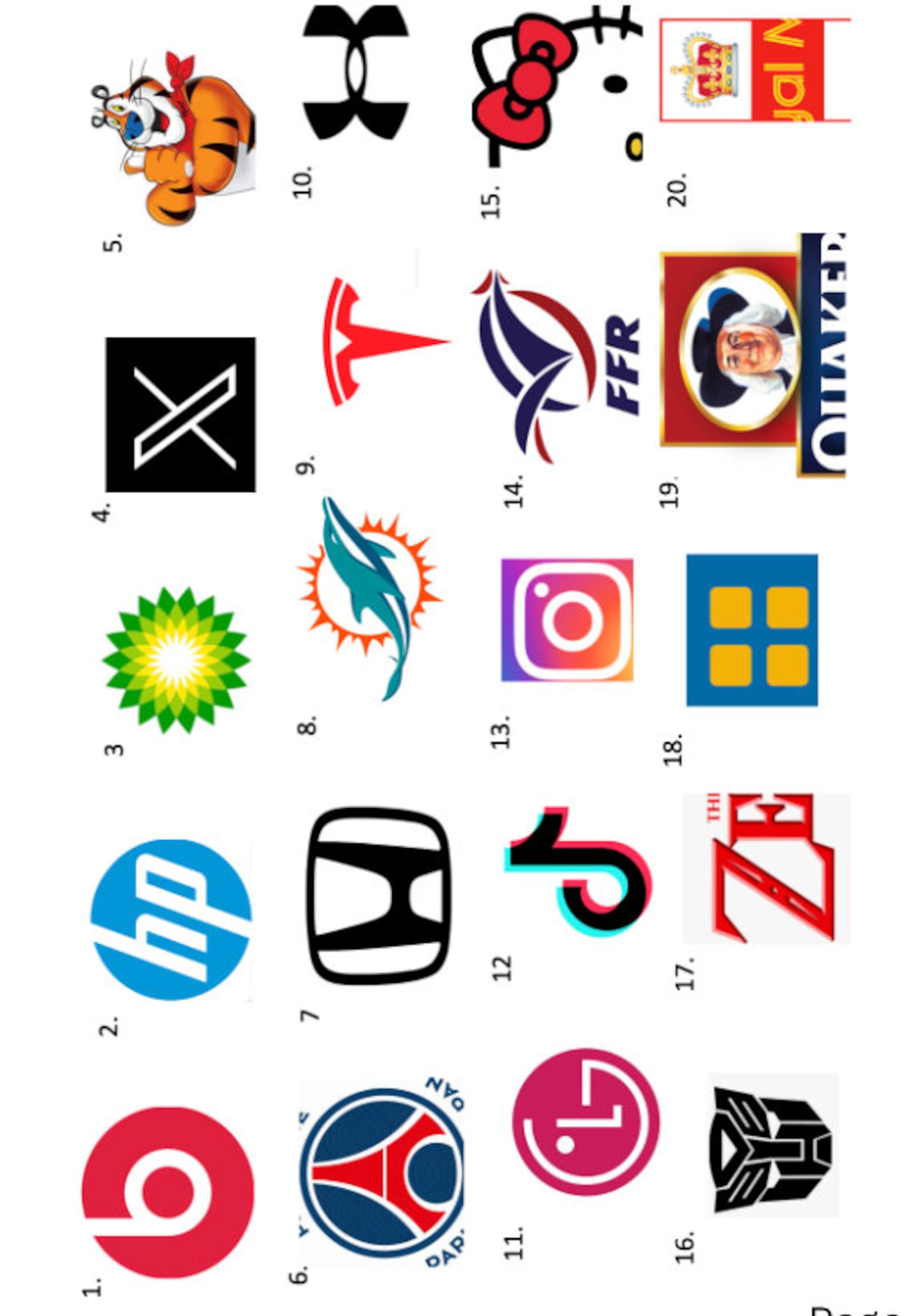 Printable Logo Quiz | Pub Quiz Picture Round | Logo Trivia Quiz ...