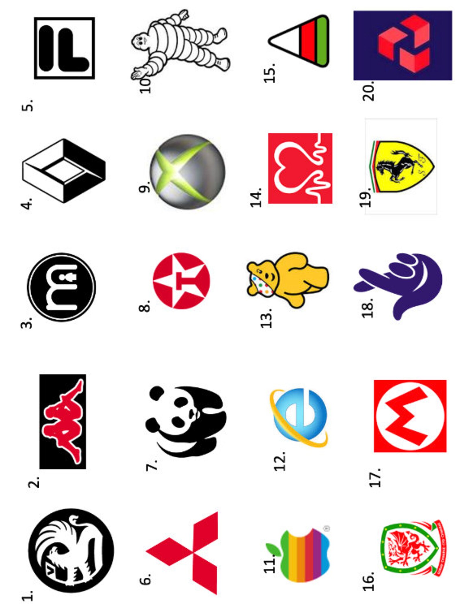 Printable Logo Quiz | Pub Quiz Picture Round | Logo Trivia Quiz ...