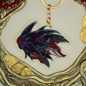 League of Legends Naafiri double-sided acrylic keychain | 3” holographic charm| lol champion| video game keychain| original artwork