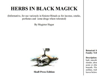 Herbs in Black Magick: sinistere rituelen en spreuken - gids voor 54 pagina's