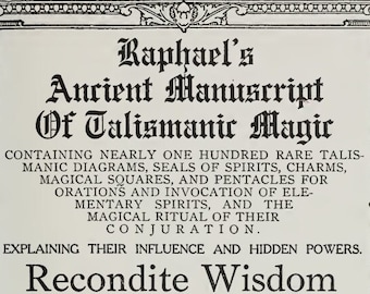 Oud talismanisch magisch manuscript - zeldzame editie 1880 - charmes, spreuken, drankjes, symbolen, spiritueel ritueel