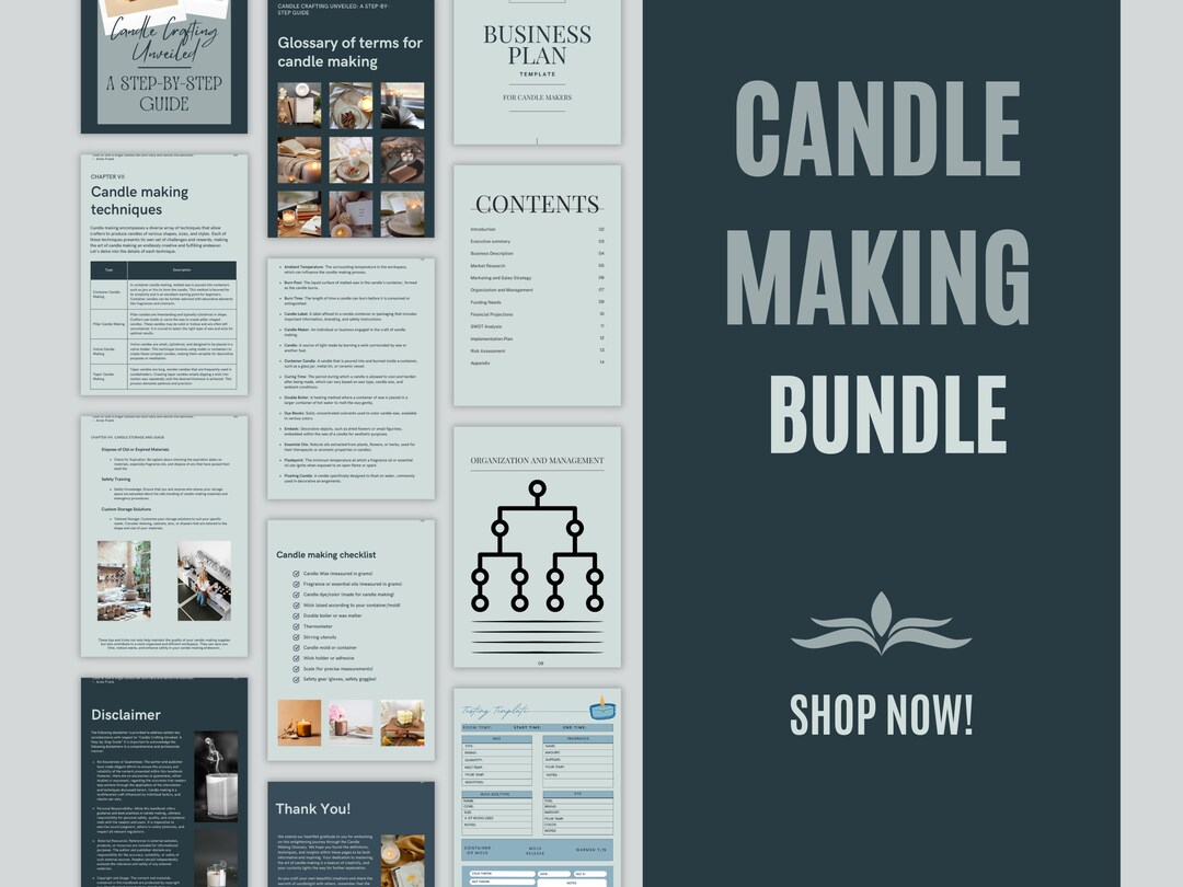 Candle Making Guide Business Template Candle Testing Sheet Budget Sheet ...