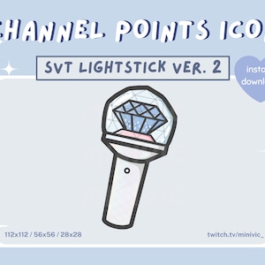 Niedliche SIEBZEHN K-Pop Lightstick-Symbol | Twitch Channel Punkt, Emotes | Discord Emote | PNG/Streamer/Kawaii/Ästhetik/Simpel