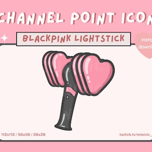 Niedliches BLACKPINK Hammer K-Pop Lightstick-Icon | Twitch Channel Punkt, Emotes | Discord Emote | PNG/Streamer/Kawaii/Ästhetik/Simpel