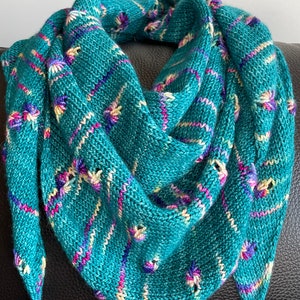 Going My Way assigned pooling scarf: digital pattern, knitting pattern, scarf pattern