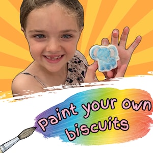 Paint Your Own (PYO) Biscuits - Birthday Party Favours - Fun Activity for Kids.