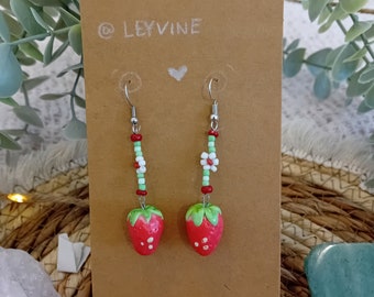 strawberry earrings