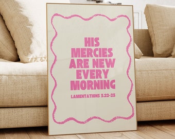 Modern Scripture Decor Christian Wall Art Bible Home Decor Scripture Wall Art Bible Verse Art Pink Preppy Art Print Christian Gift for Women