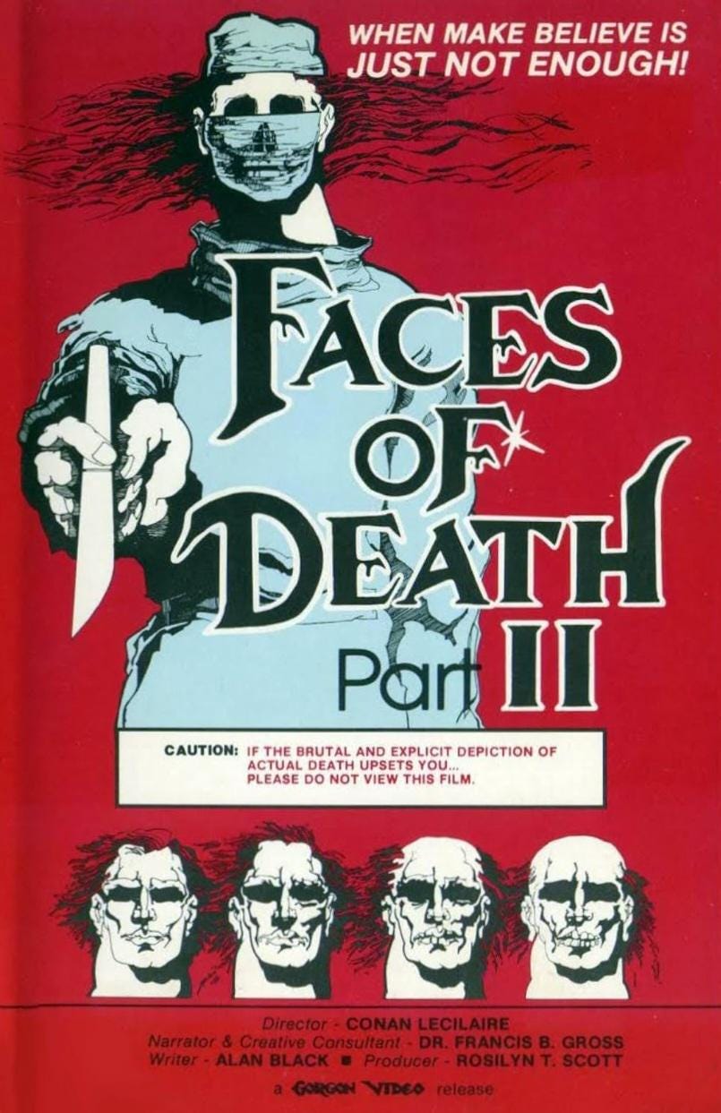 Faces of Death DVD Set 1, 2, 3, 4, + Bonus 5 & 6 - Etsy
