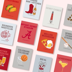 University of Alabama Prints Wall Decor, pack of 12