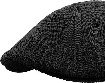 Classic Mesh Ivy Newsboy Ivy Cap Hat Crochet Driving Golf Ventair Cabbie