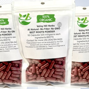 Rote Beete Pulver Organische Kapseln 520 mg