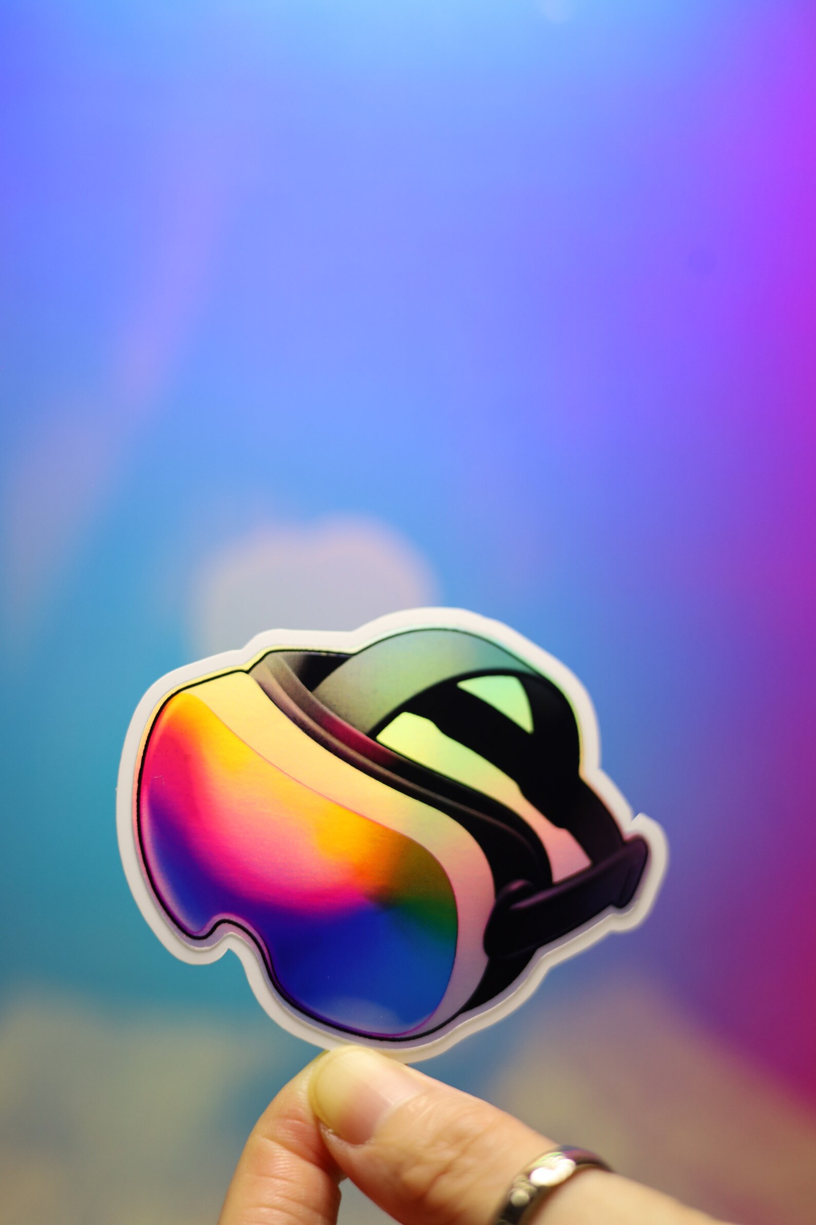 Holographic VR Headset Sticker | AR Gaming Decal, Magnet - Etsy