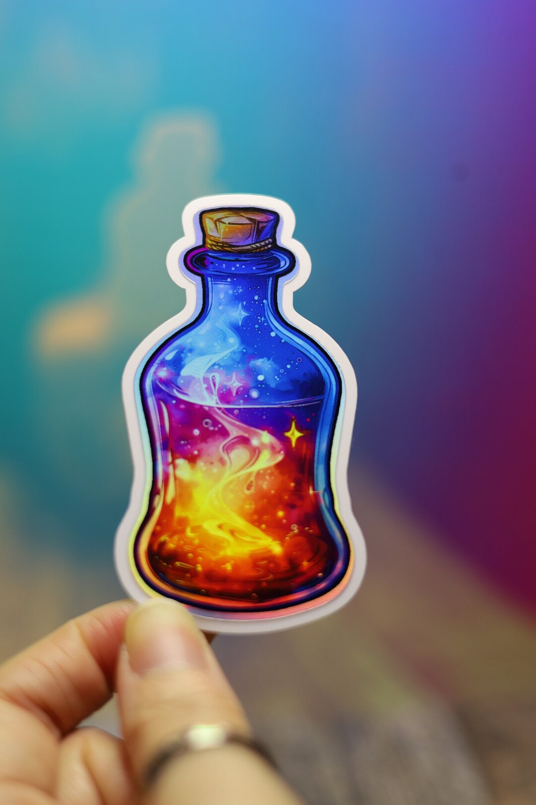 Elixir Brew Sticker Holographic Potion Bottle Sticker, Magic Elixir Decal, Magnet - Etsy