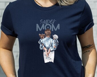 Mama Bear Shirt, Mom Shirt, Mama Bear, Cute Mama Bear and Baby with Wildflowers, Mom T-Shirt, Mommy Shirt, Mother's Day Gift,Mama Sweatshirt