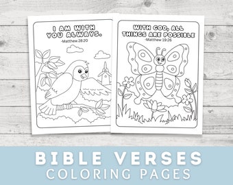 25 Sunday School Coloring Pages, Preschool Bible Verses, Homeschool & Church Coloring Sheets, Bible Activities, Christian Scripture For Kids