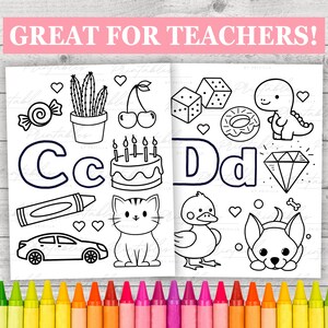 26 Printable Alphabet Coloring Pages Worksheets for Kids: Preschool