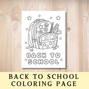 Back to School Coloring Page, School Coloring Pages, School Supplies ...