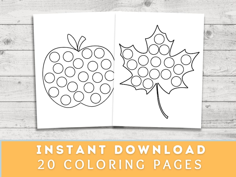 Fall Dot Printables, Fall Dot Marker Printables, Do A Dot for Toddlers ...