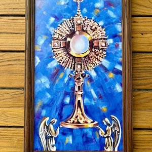 Sanctus. Prints of Artwork. Eucharist, Adoration, Monstrance, Catholic Art, Eucharistic revival, Art Prints, Christian decor