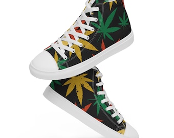 Marijuana High Top Canvas Shoes - Canvas High Top Unisex Shoes