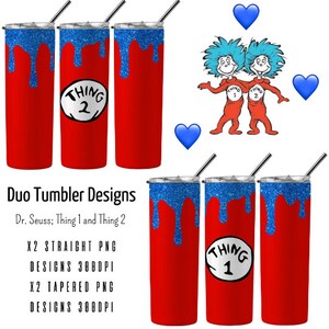The Things Duo Skinny Tumbler Wrap 20oz Tumbler Sublimation Designs