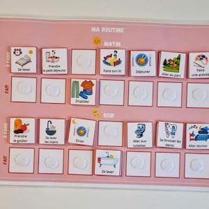 Children&#39;s morning and evening routine, educational, personalized